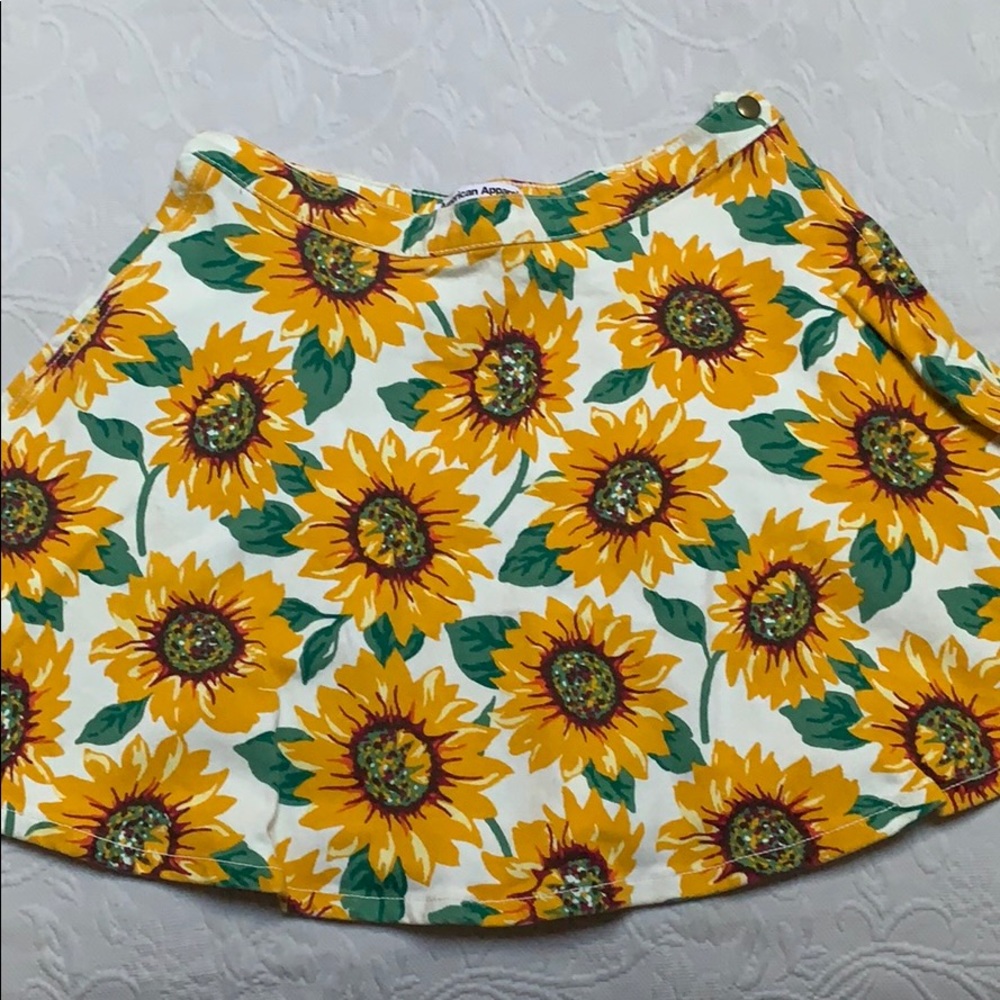 American Apparel sunflower circle skirt